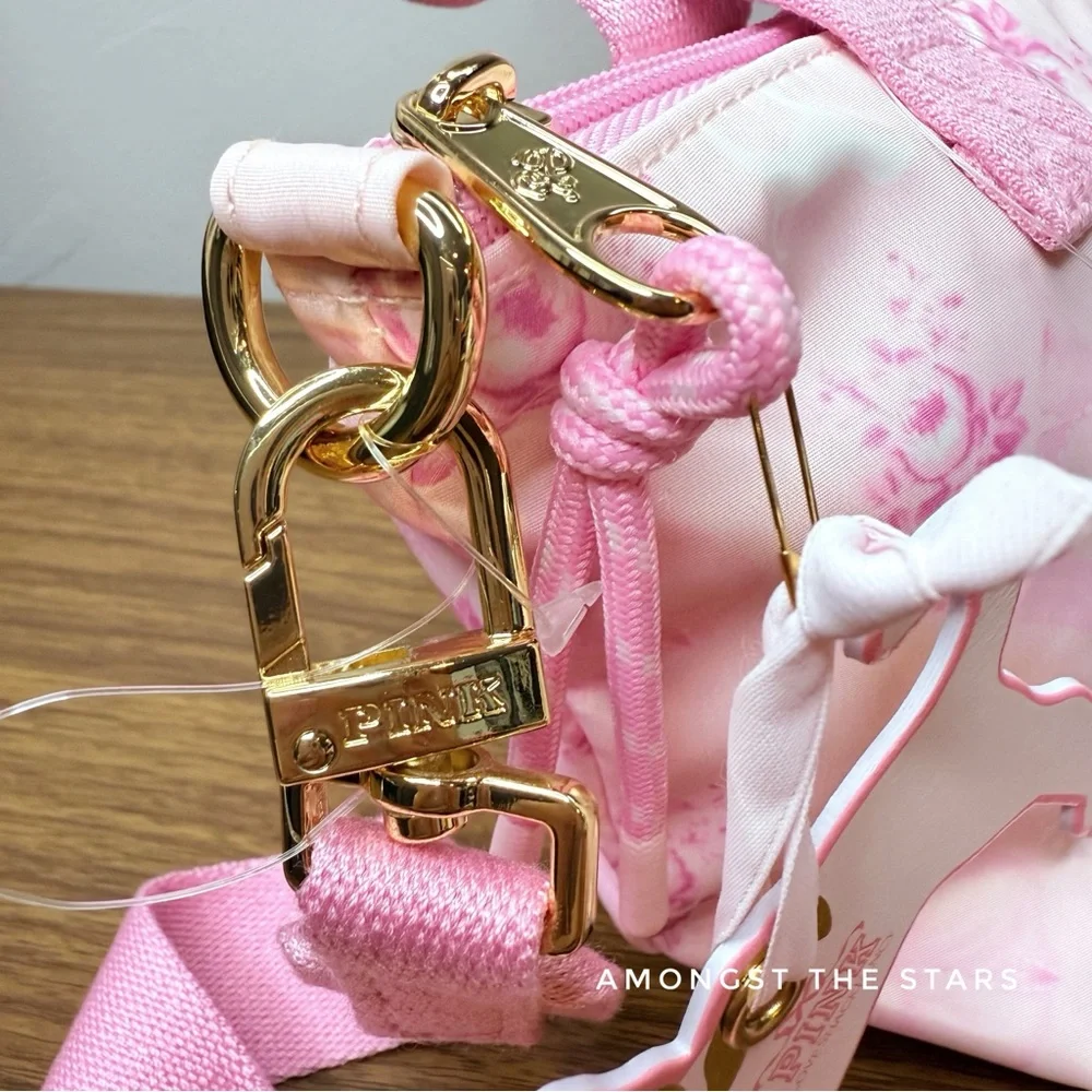 LoveShackFancy Victoria’s Secret PINK Beaux Floral Print Mini Tote Bag Purse - Picture 4 of 13